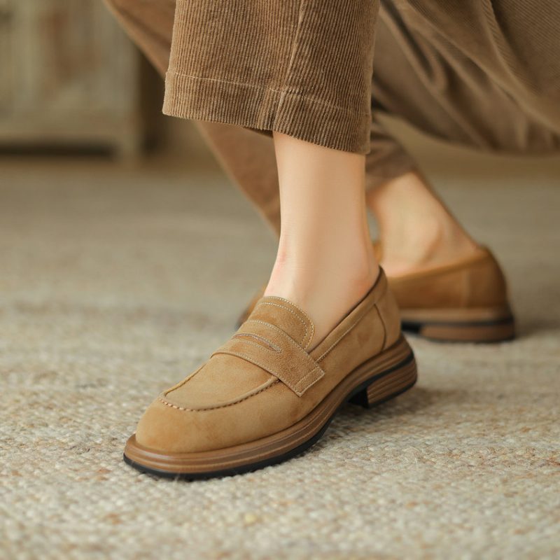 Martinez Loafers I Ruskind Til Kvinder - Brun