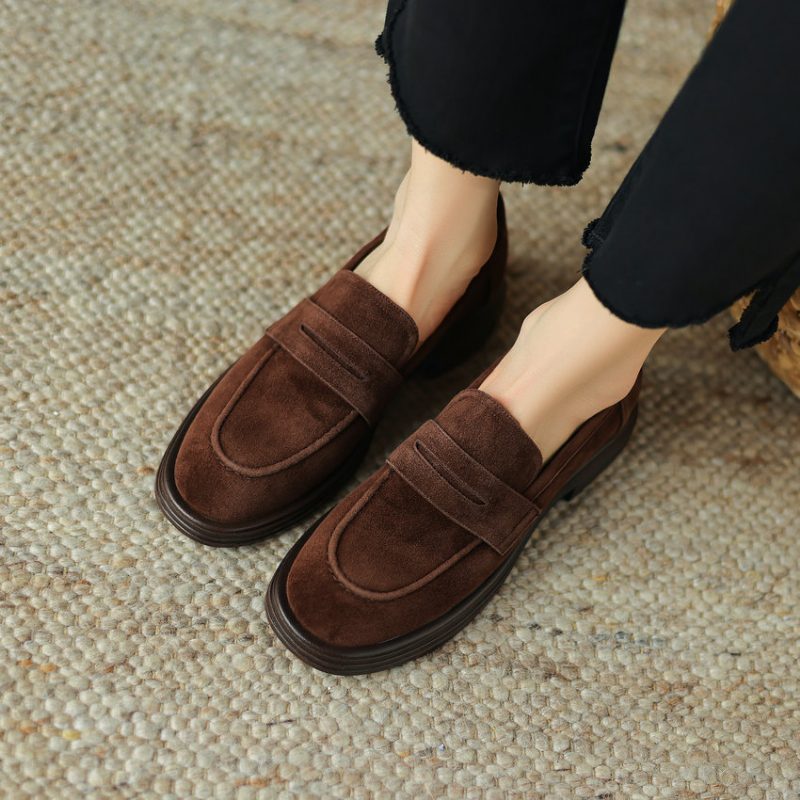Martinez Loafers I Ruskind Til Kvinder - Brun