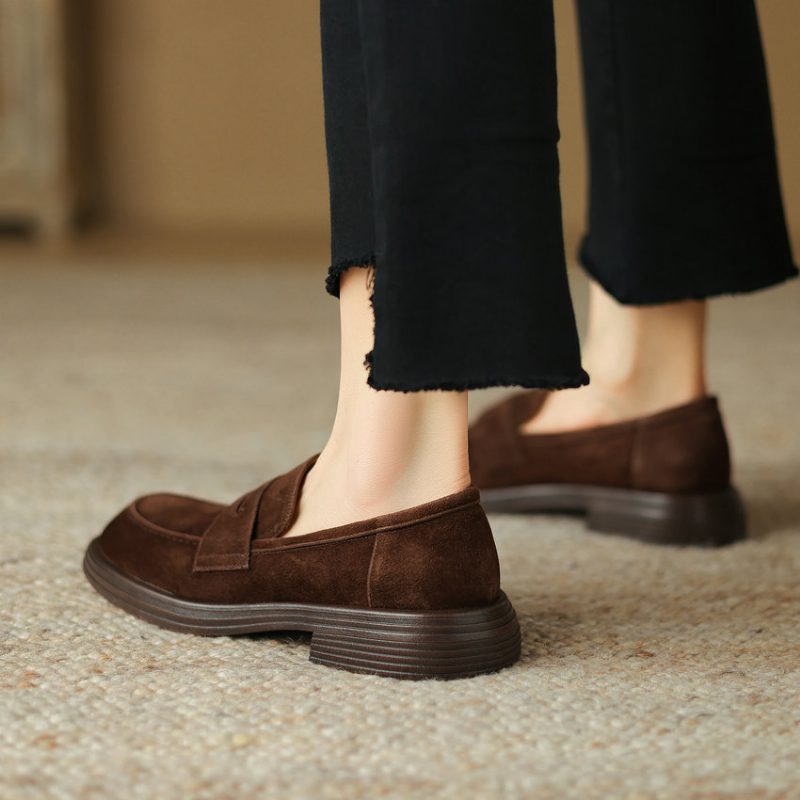 Martinez Loafers I Ruskind Til Kvinder - Brun