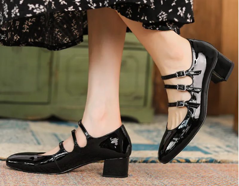 Mary Laklæder Pumps-sko Til Kvinder - Sort