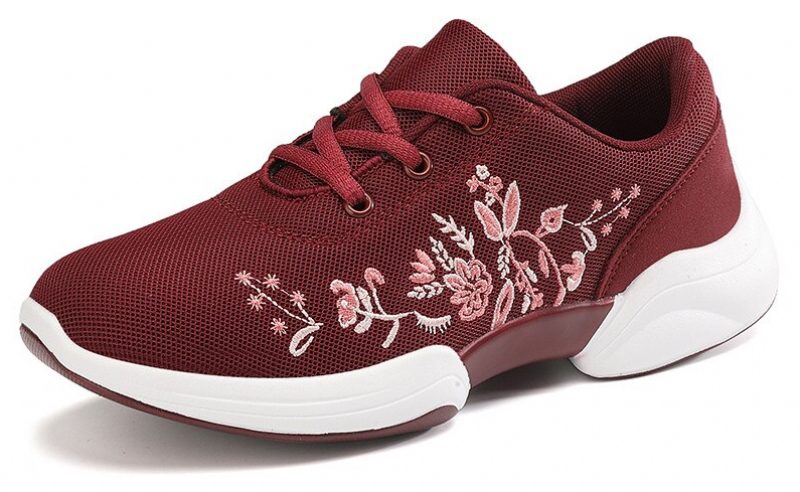 Mehdi Sneaker Til Kvinder Komfortable Åndbare Flade Sorte Sko Med Snørebånd - Sort