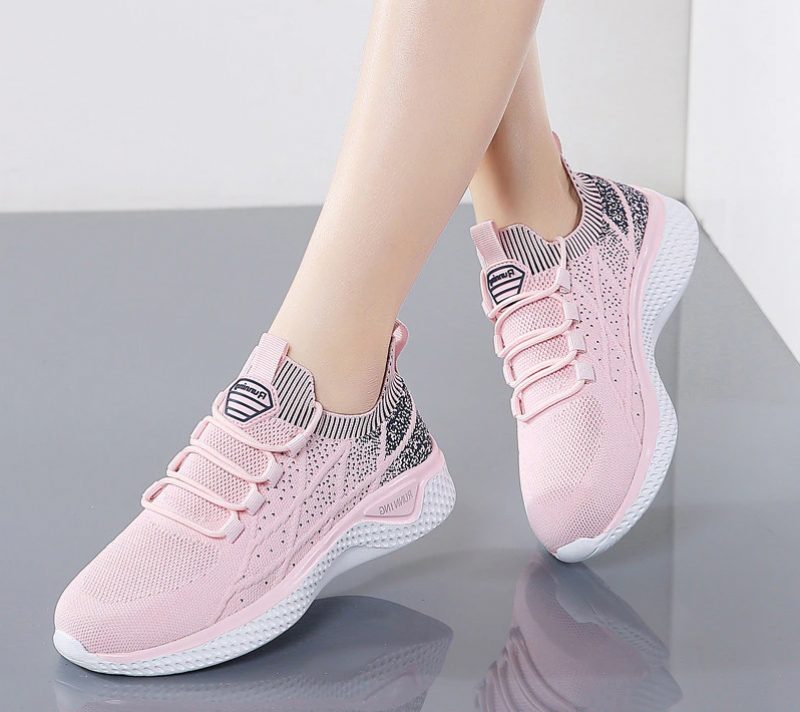 Melgen Dame Sneaker Komfortabel Snøre-up - Pink