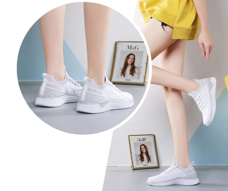 Melgen Dame Sneaker Komfortabel Snøre-up - Pink