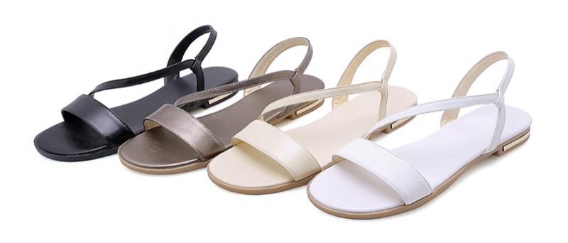 Melody Dame Lædersandaler Til Sommer - Beige