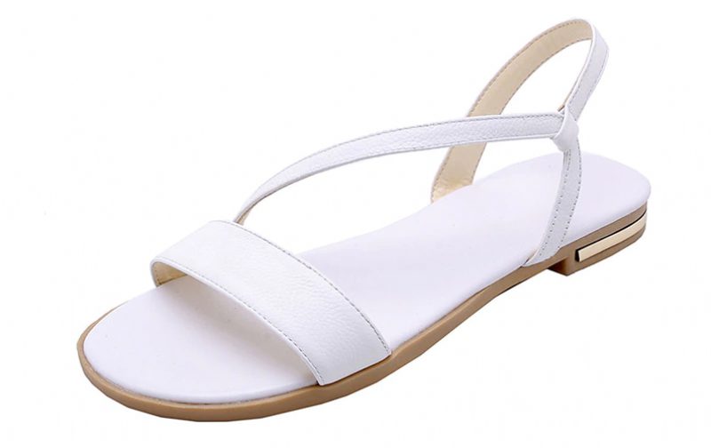 Melody Dame Lædersandaler Til Sommer - Beige