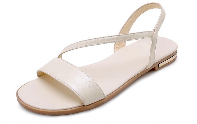 Melody Dame Lædersandaler Til Sommer - Beige