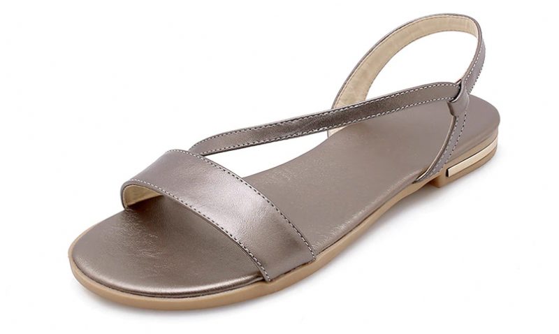 Melody Dame Lædersandaler Til Sommer - Beige