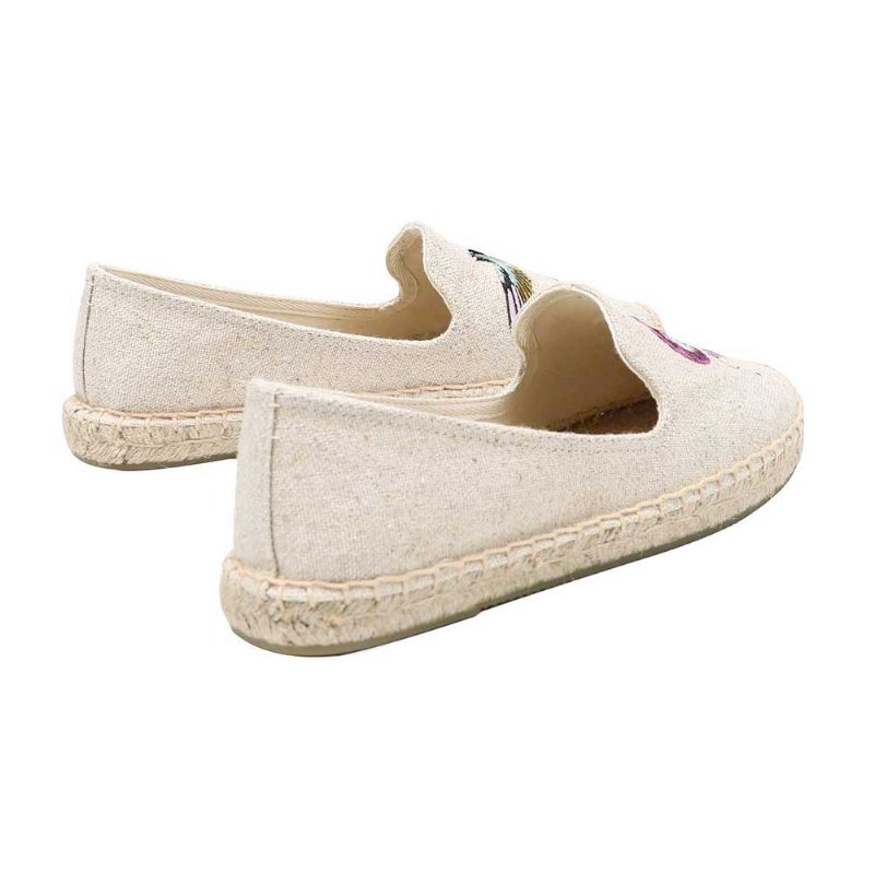 Melva Dame Sommer Flade Sko Slip-on Åndbar Espadrille - Khaki