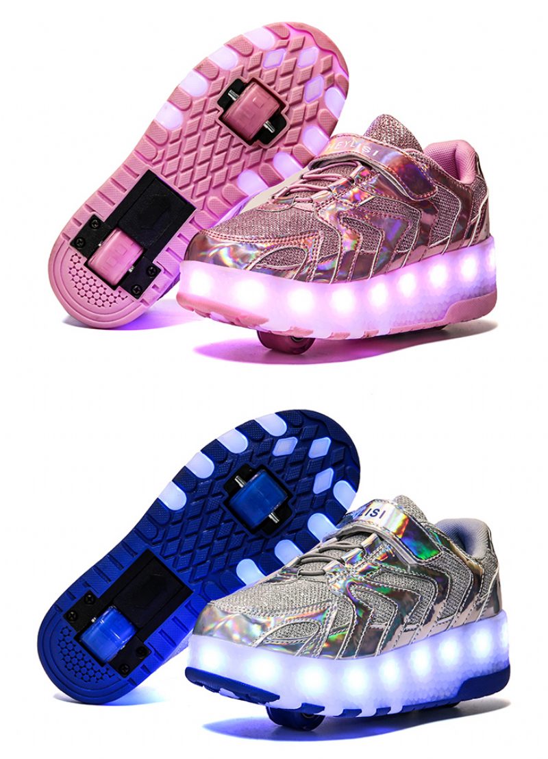 Memphis Unisex Rullesneaker Til Børn - Pink