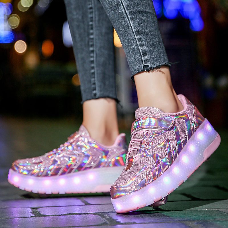 Memphis Unisex Rullesneaker Til Børn - Pink