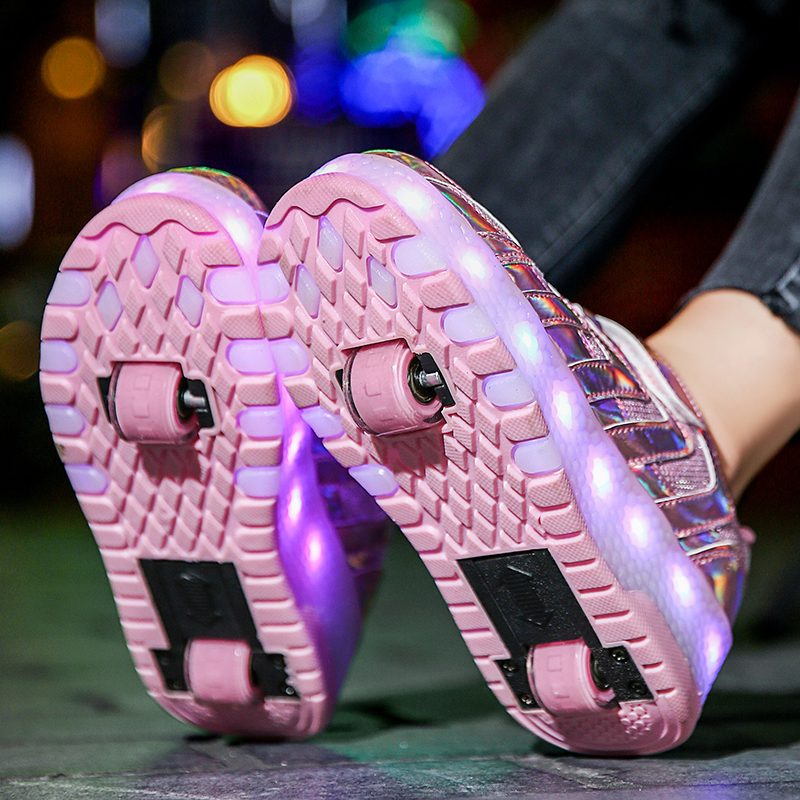 Memphis Unisex Rullesneaker Til Børn - Pink