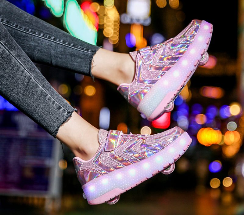 Memphis Unisex Rullesneaker Til Børn - Pink