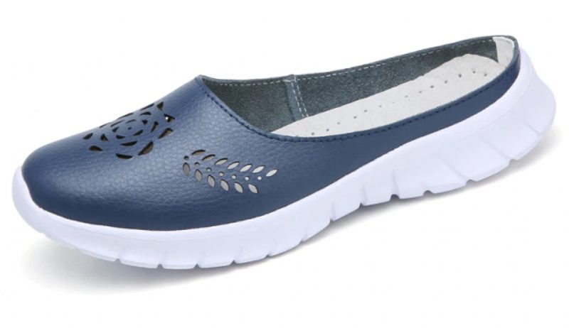 Merly Kvinders Ægte Læder Sommer Flade Flip-flops Sko - Rød