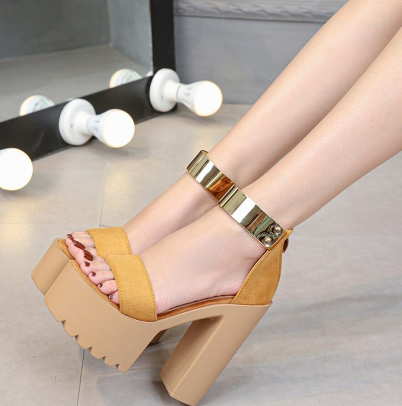 Michell Platform Sandal Til Kvinder - Gul