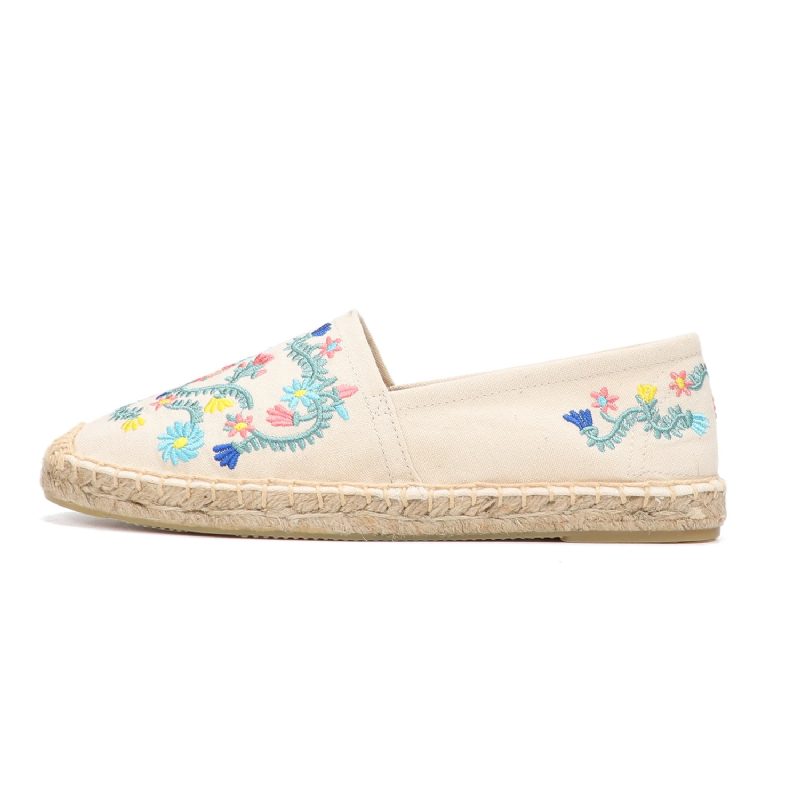 Mila Dame Slip On Flats Espadrilles - Beige