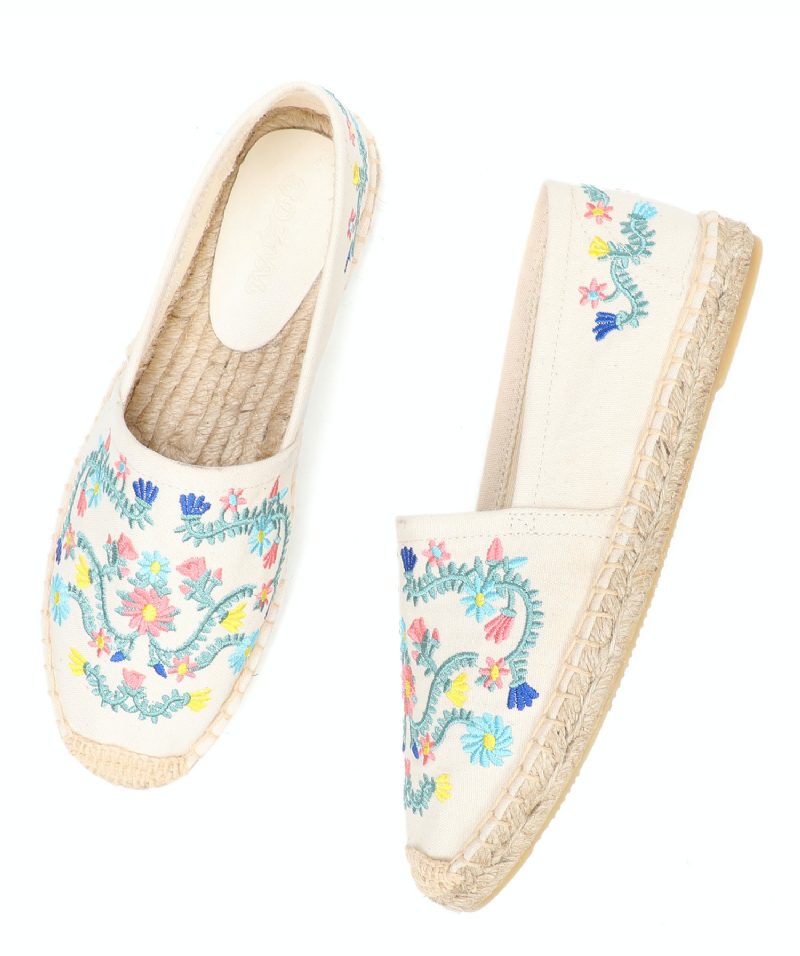 Mila Dame Slip On Flats Espadrilles - Beige
