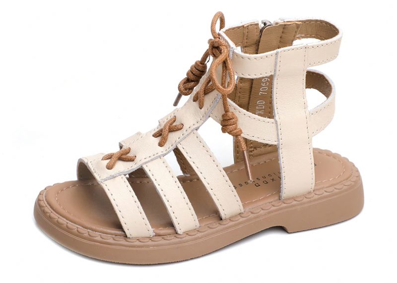 Minerva Gladiator Sandal Til Piger - Beige