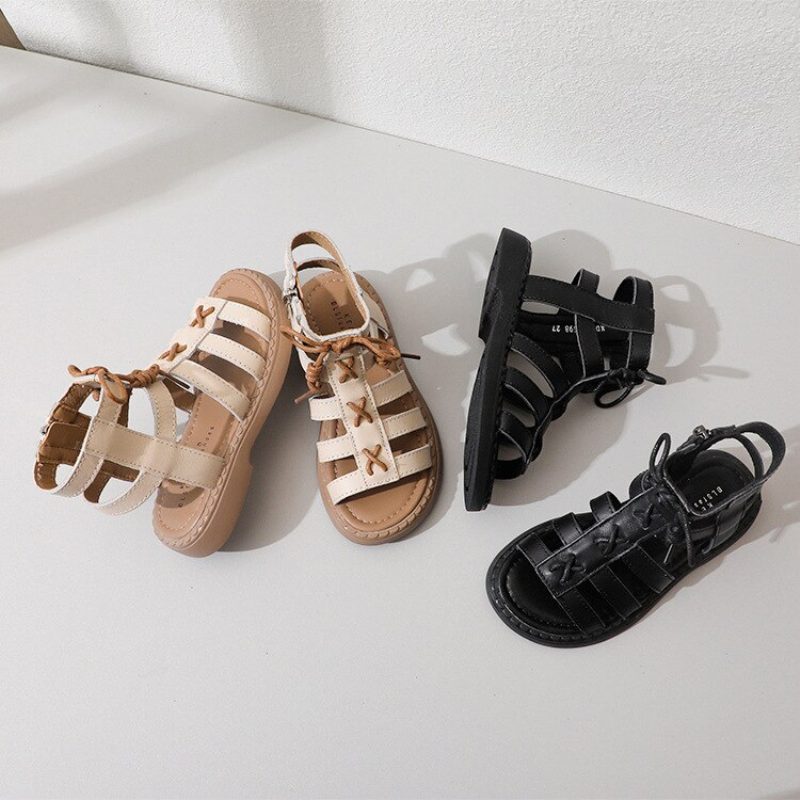 Minerva Gladiator Sandal Til Piger - Beige