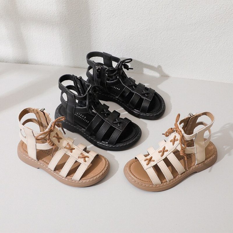 Minerva Gladiator Sandal Til Piger - Beige