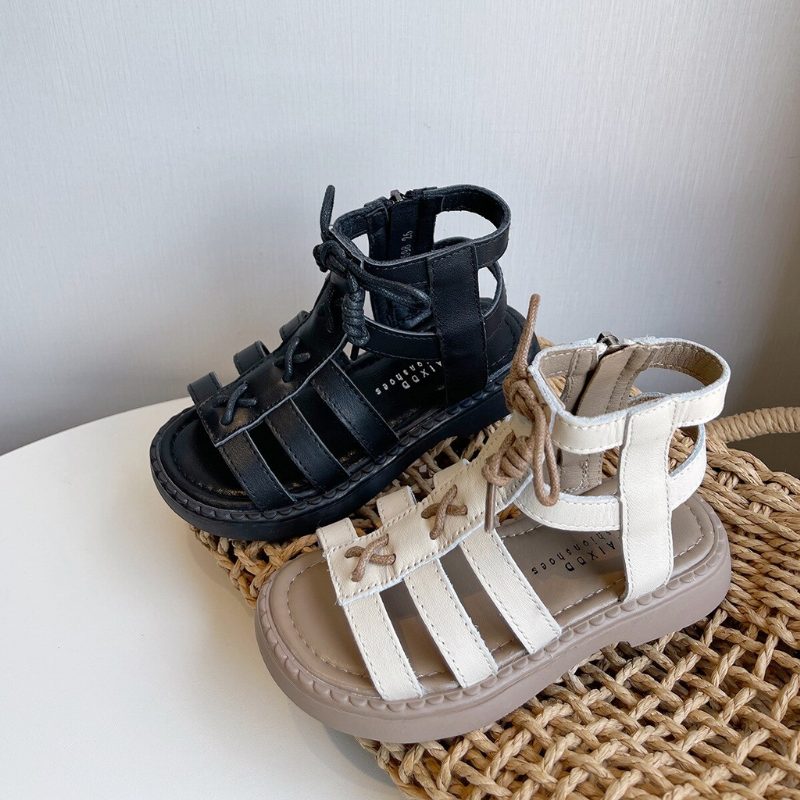 Minerva Gladiator Sandal Til Piger - Beige