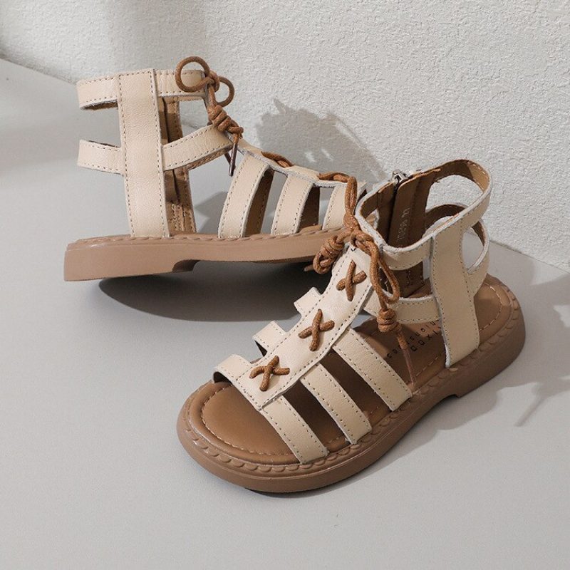 Minerva Gladiator Sandal Til Piger - Beige