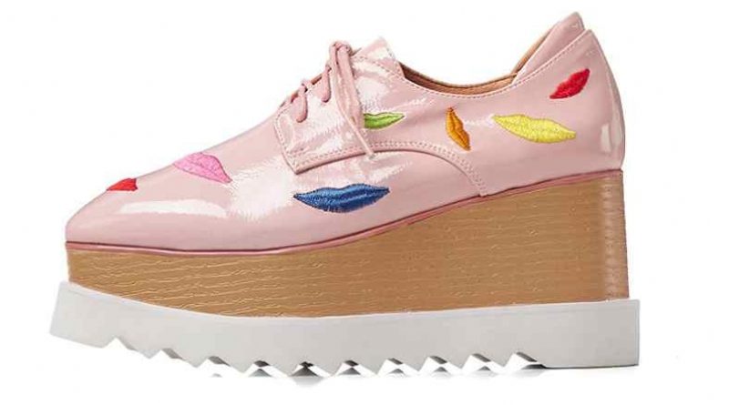 Miquel Platform Lædersko Til Kvinder - Pink