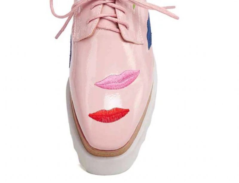 Miquel Platform Lædersko Til Kvinder - Pink