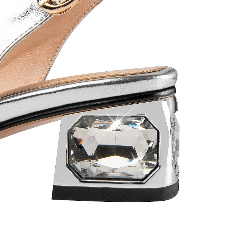 Mirtha Kvinders Fashion Square Toe Pumps - Sølv