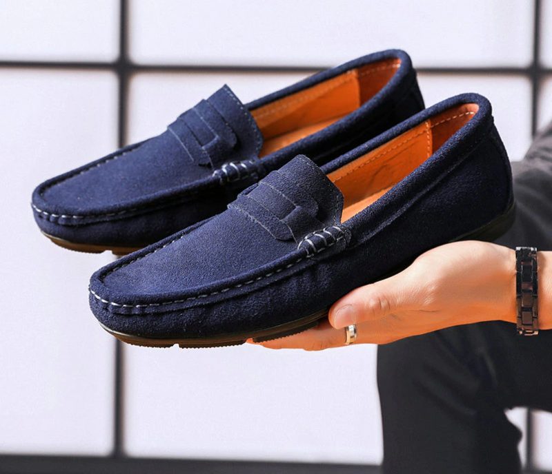 Moca Loafer Dress Sko Til Mænd - Marineblå