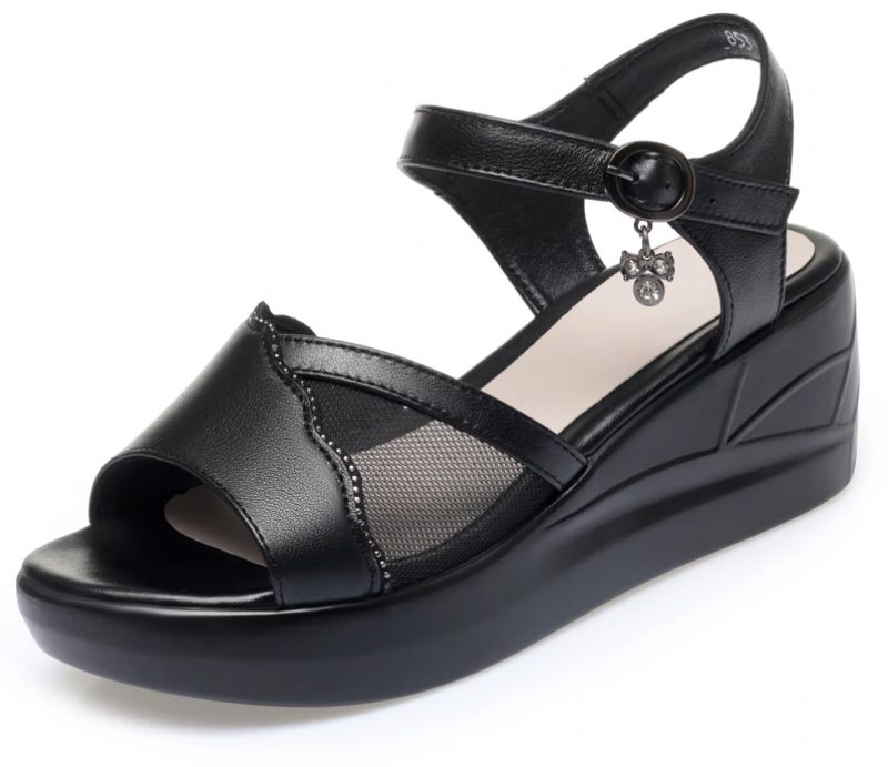 Nadia Kile Sandal Til Kvinder - Sort 2.3 tommer