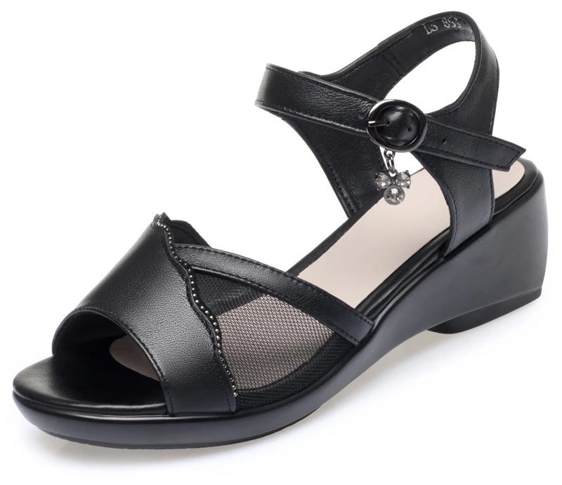 Nadia Kile Sandal Til Kvinder - Sort 2.3 tommer