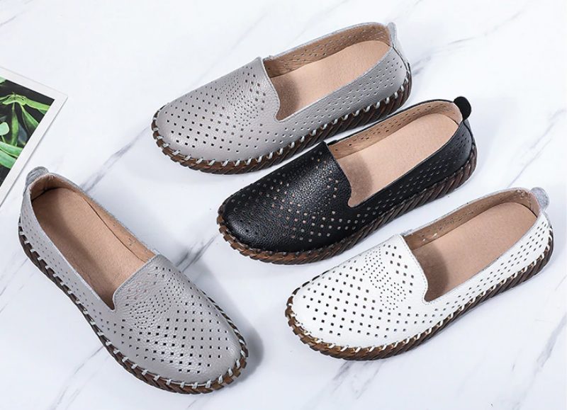 Nadia Loafer Sko Til Kvinder - Beige Hul