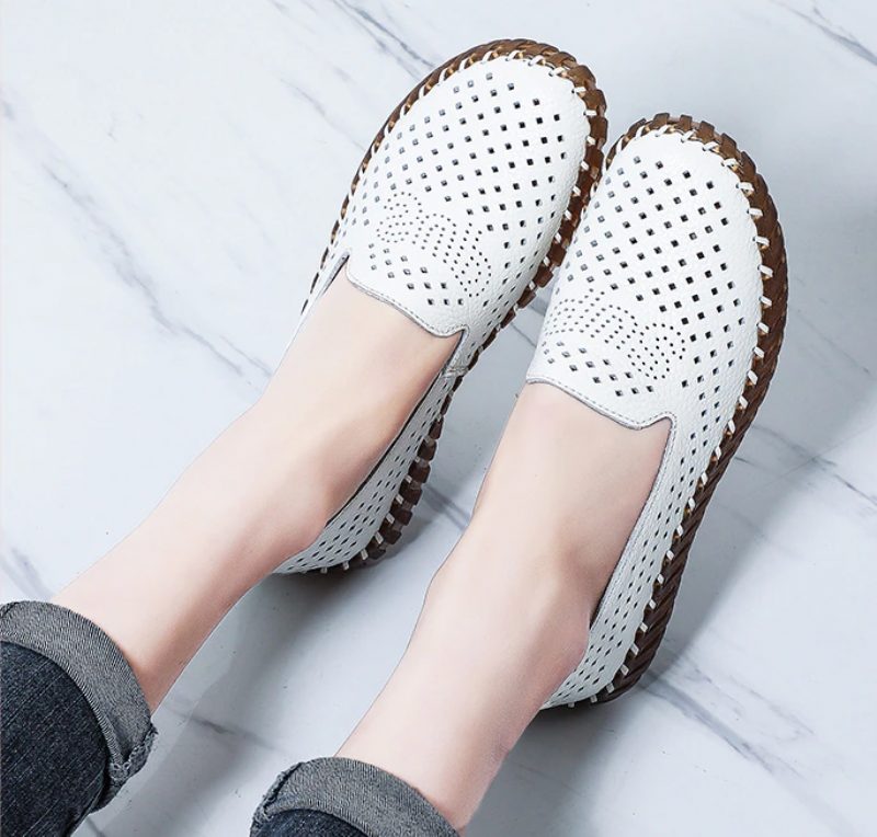 Nadia Loafer Sko Til Kvinder - Beige Hul