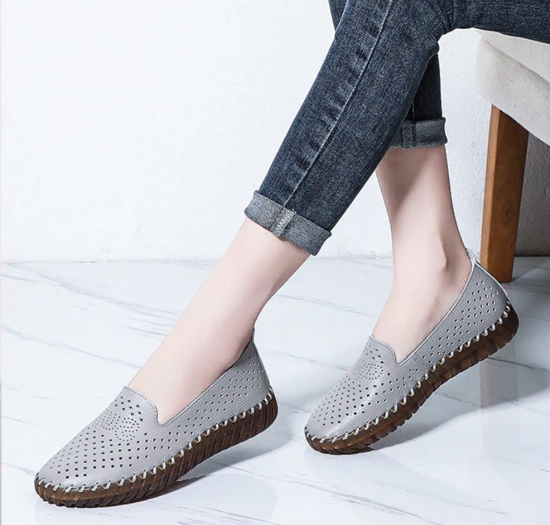 Nadia Loafer Sko Til Kvinder - Beige Hul