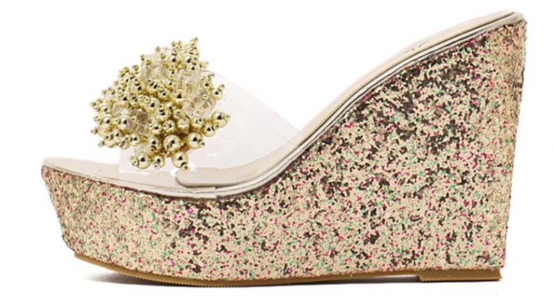 Nadia Wedges Sandal Til Kvinder - Guld