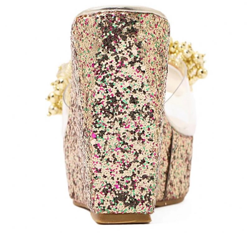Nadia Wedges Sandal Til Kvinder - Guld