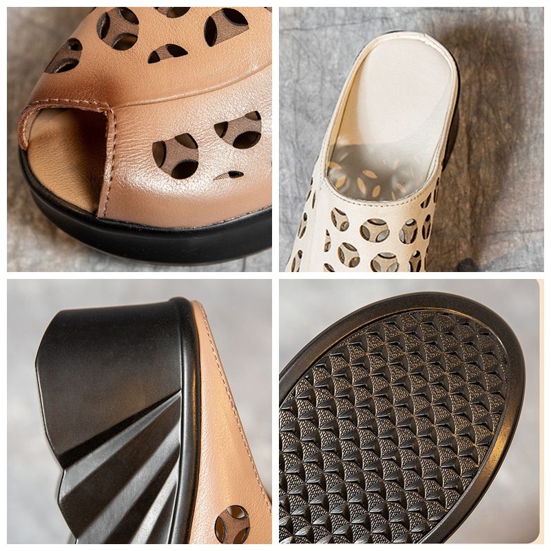 Nahir Peep Toe Kile-sandaler Til Kvinder - Beige
