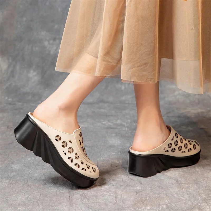 Nahir Peep Toe Kile-sandaler Til Kvinder - Beige