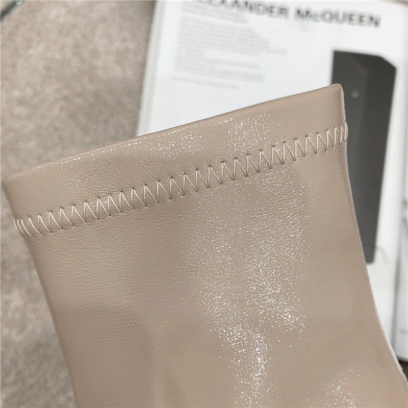 Nakia Elegante Platformstøvler Til Kvinder - Abrikos