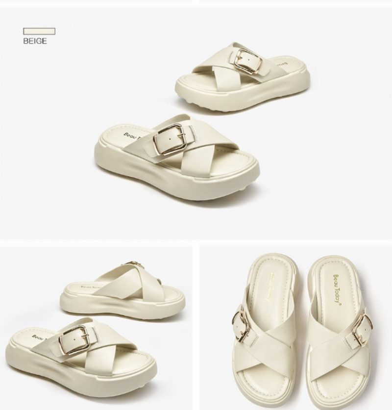 Namoi Damesandaler Slipper Læder - Sort