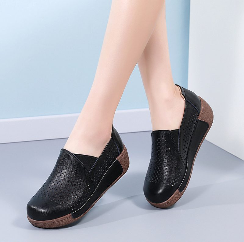 Narda Platform Wedges-sko Til Kvinder - Sort