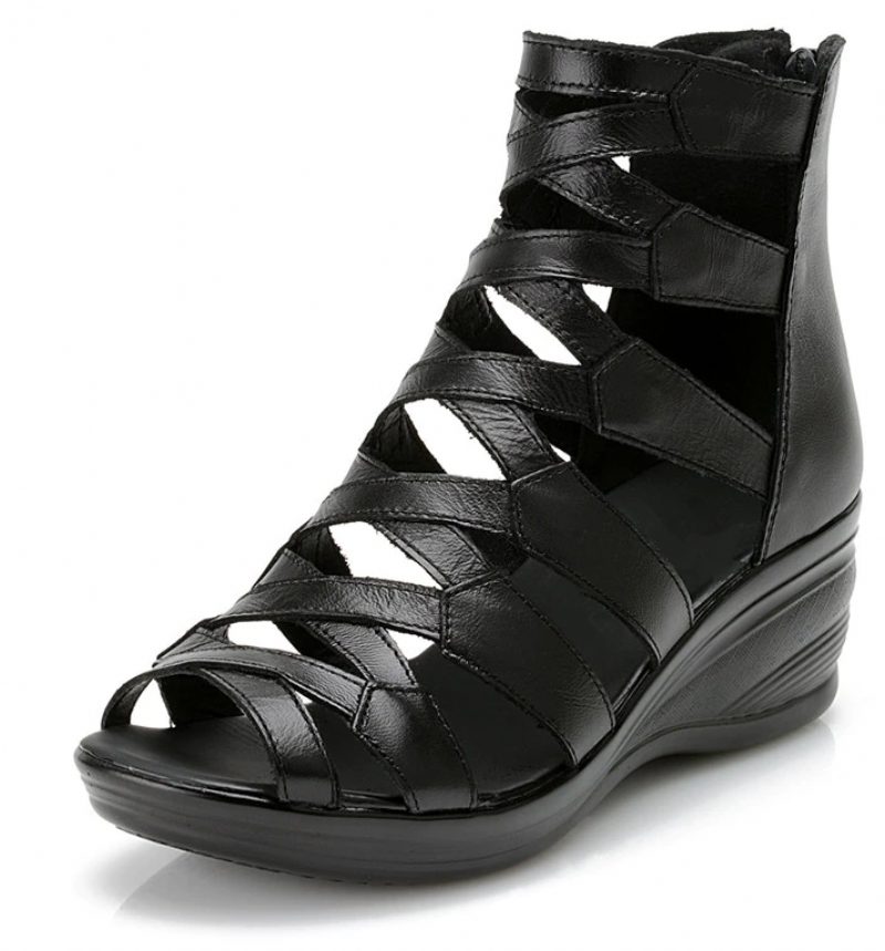 Nardy Comfort Wedge Sandal Til Kvinder - Sort