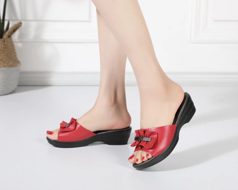 Natalya Dame Fashion Wedges Sandal - Grå