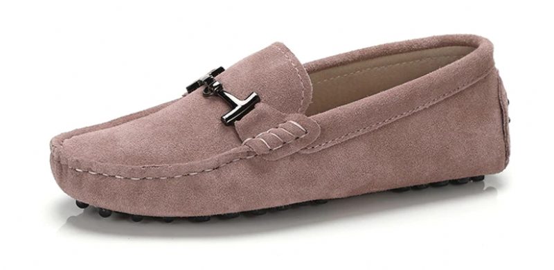 Nayah Driving Loafer I Læder Til Kvinder - Rosa