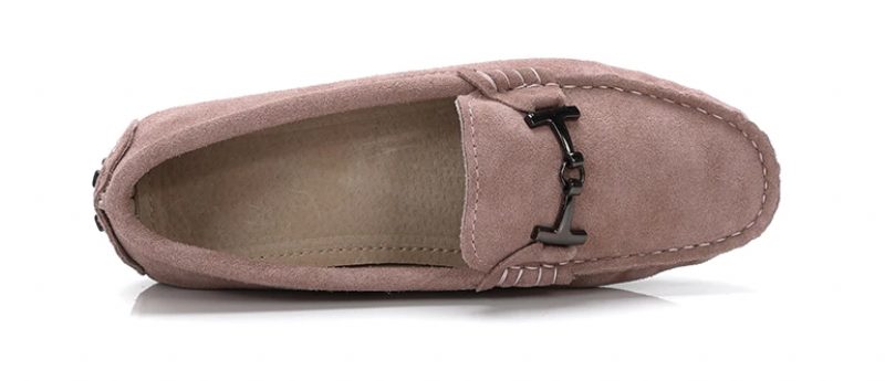 Nayah Driving Loafer I Læder Til Kvinder - Rosa