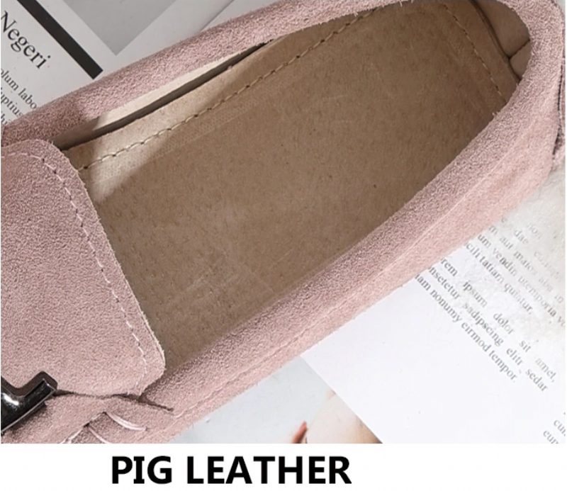 Nayah Driving Loafer I Læder Til Kvinder - Rosa