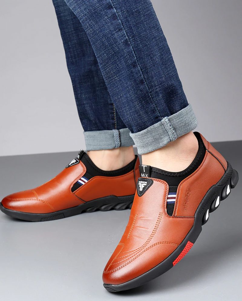 Neil Loafers Dress Sko Til Mænd - Orange