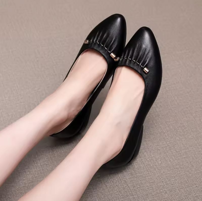 Nely Kvinders Tå-slip On Pumps - Sort