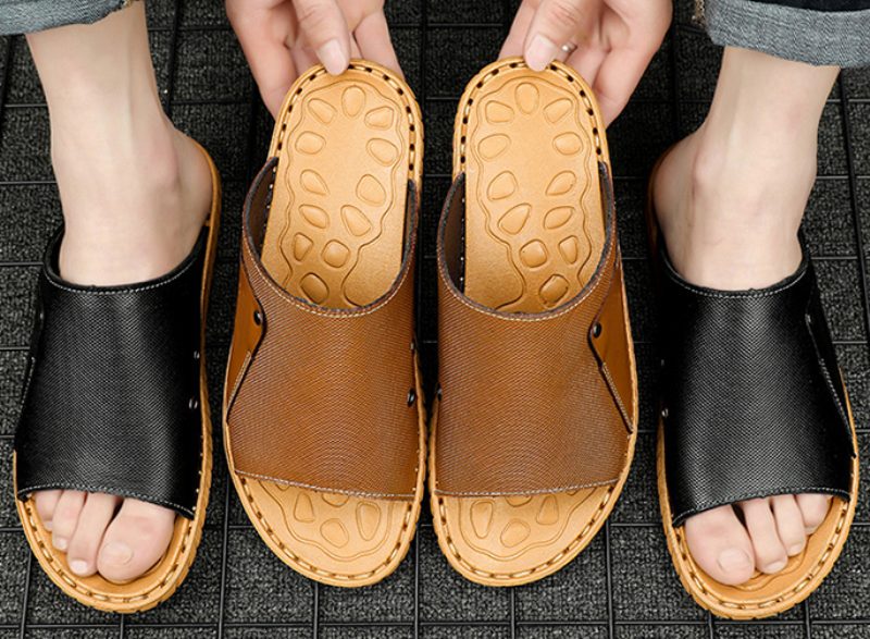 Neuer Udendørs Sandal Til Mænd - Brun