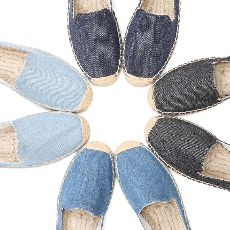 Nidia Slip On Espadriller Til Kvinder - Himmelblå
